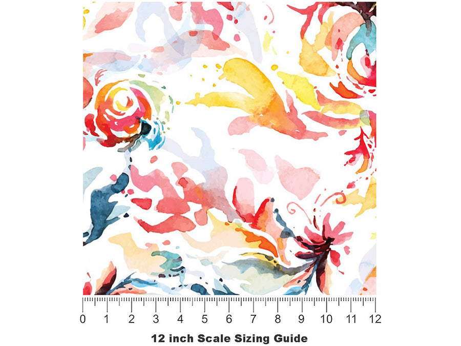 X-Ray Specs Watercolor Vinyl Film Pattern Size 12 inch Scale~Rwraps X-Ray Specs Watercolor Sizing Chart~2
