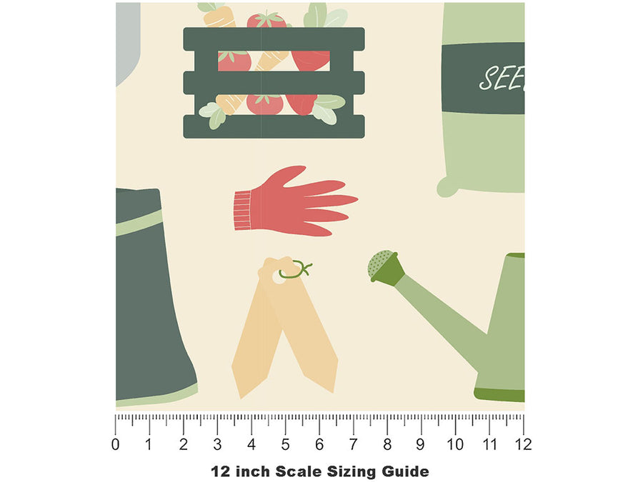 Yard Life Gardening Vinyl Film Pattern Size 12 inch Scale~Rwraps Yard Life Gardening Sizing Chart~2