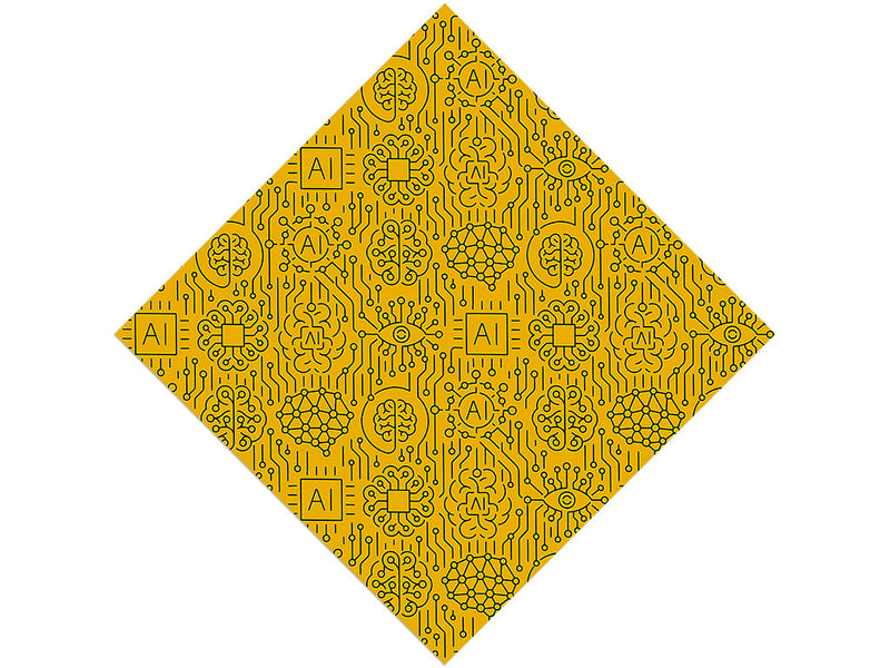 Yellow AI Technology Vinyl Wrap Pattern~Rwraps Series 914 Digitally Printed Vinyl Wrap~0