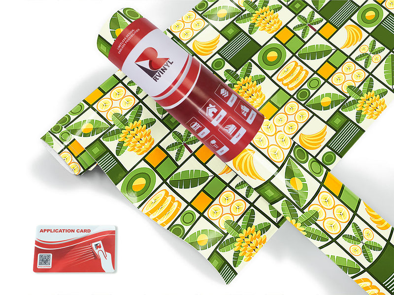 yellow banana mosaic Craft Vinyl Roll