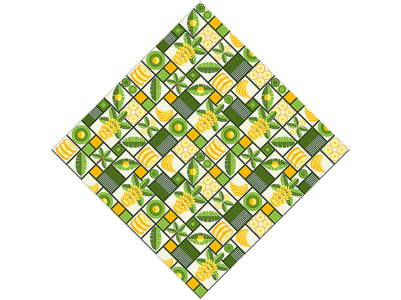 Yellow Banana Mosaic Vinyl Wrap Pattern