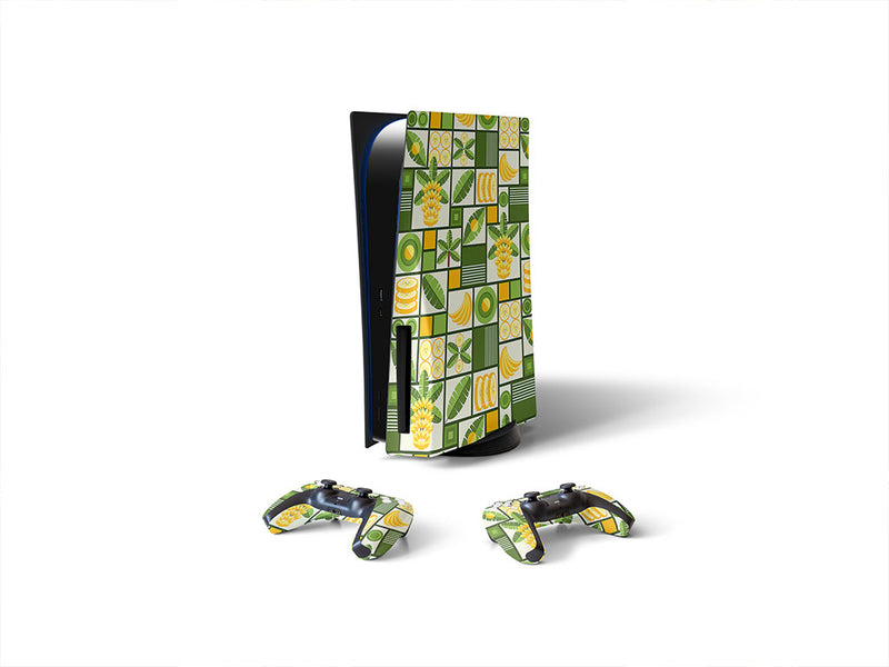 yellow banana mosaic Sony PS5 DIY Skin