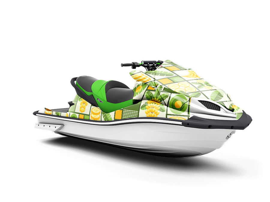 Yellow Banana Mosaic Jet Ski Vinyl Customized Wrap