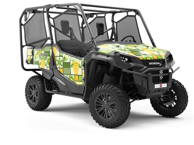 Yellow Banana Mosaic Utility Vehicle Vinyl Wrap