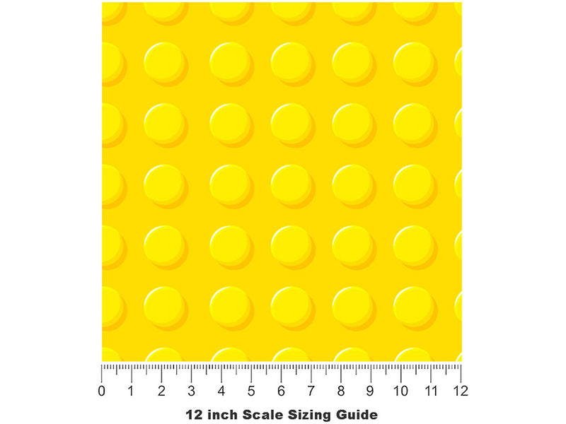 Yellow Brick Toy Room Vinyl Film Pattern Size 12 inch Scale~Rwraps Yellow Brick Toy Room Sizing Chart~2
