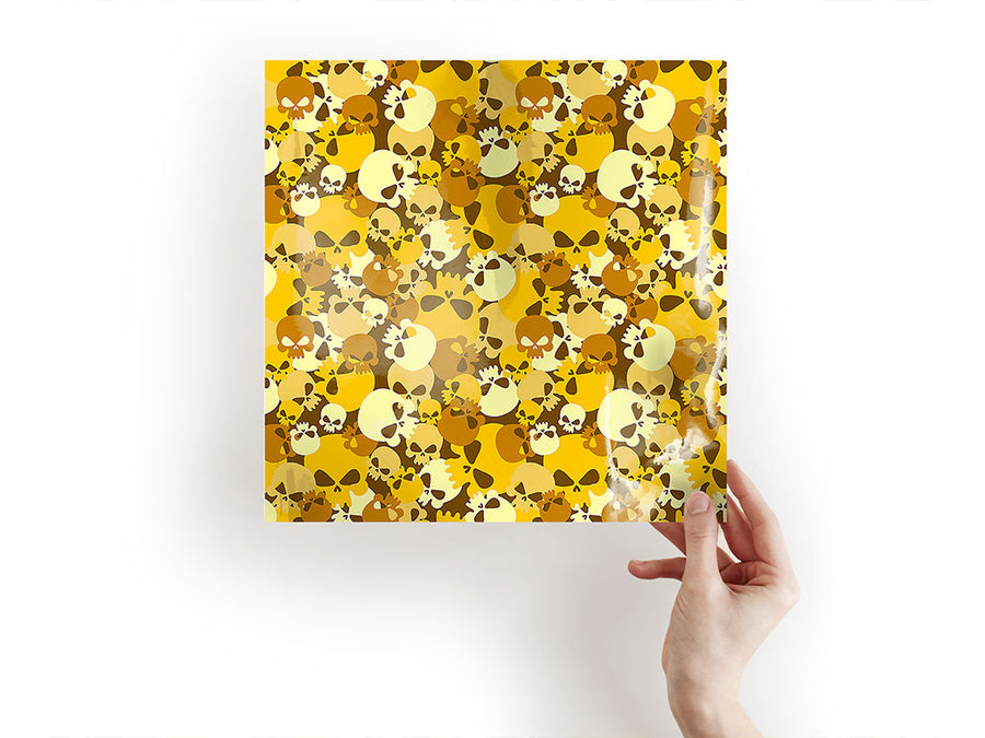 yellow calvaria skull and bones Craft Sheets