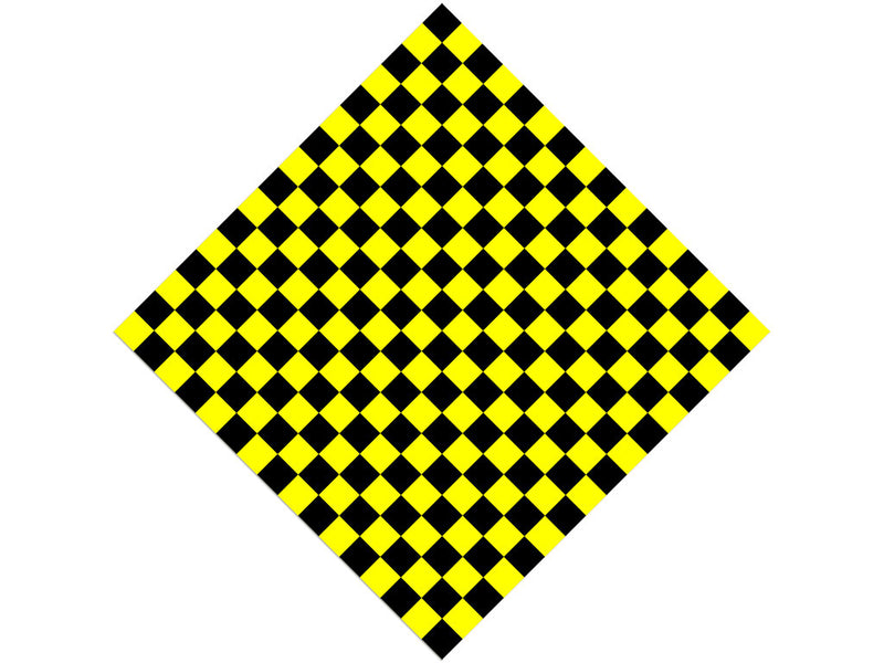 Yellow Checkered Vinyl Wrap Pattern