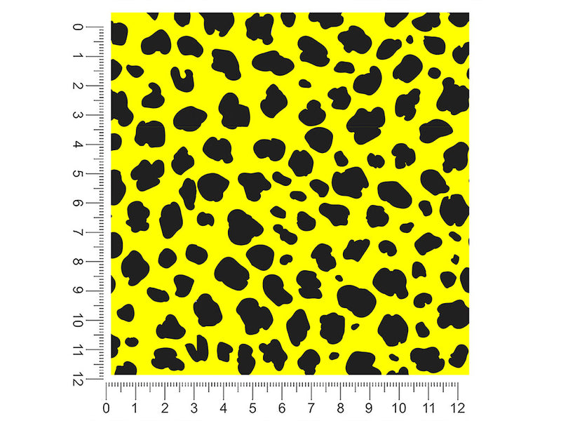 yellow cheetah animal print 1ft x 1ft Craft Sheets