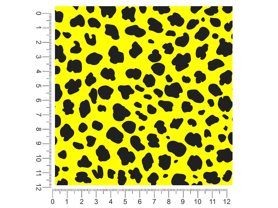 yellow cheetah animal print 1ft x 1ft Craft Sheets