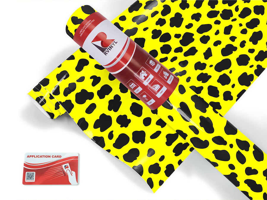 yellow cheetah animal print Craft Vinyl Roll