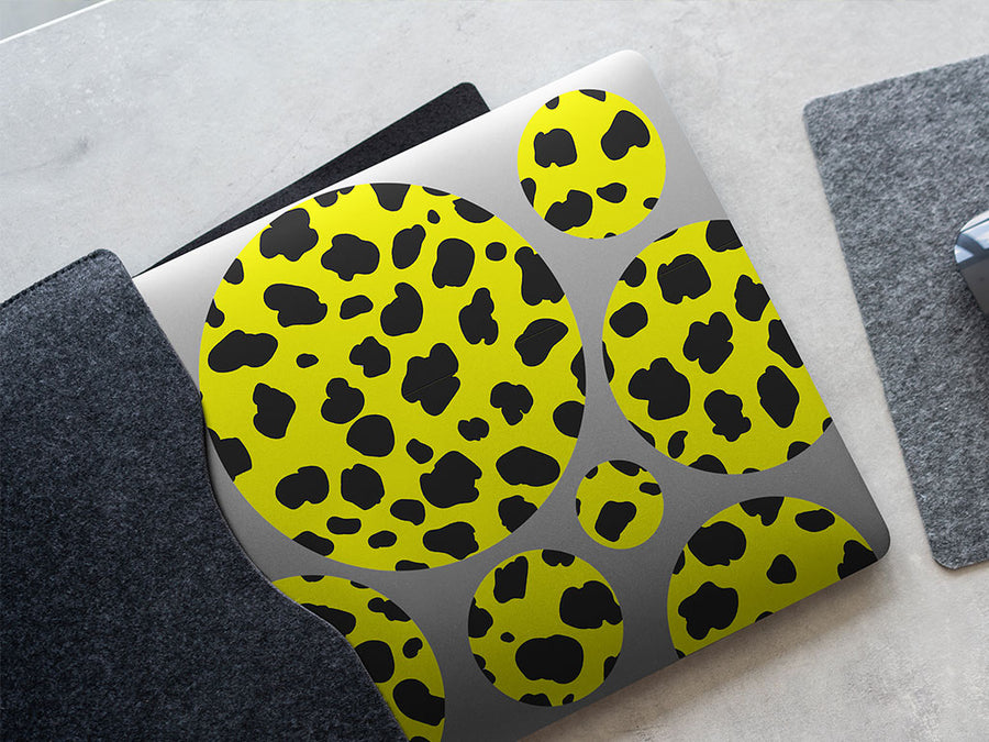 yellow cheetah animal print DIY Laptop Stickers