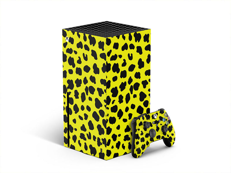 yellow cheetah animal print XBOX DIY Decal