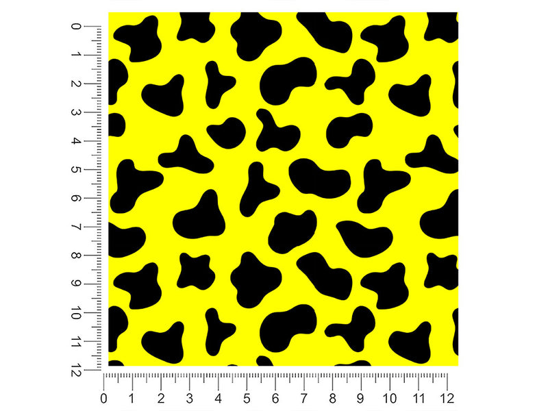 yellow cow animal print 1ft x 1ft Craft Sheets