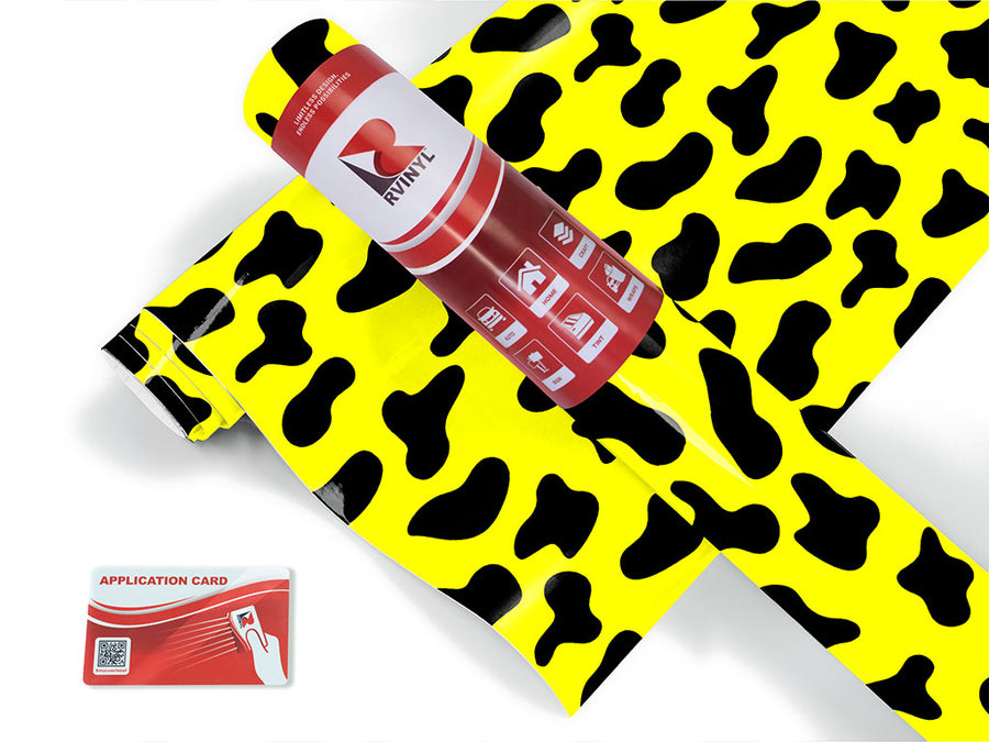 yellow cow animal print Craft Vinyl Roll