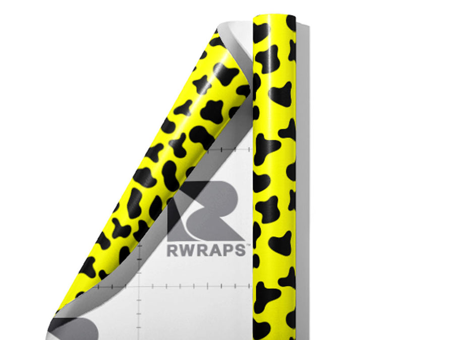 Yellow Cow Wrap Film Sheets~Rwraps Series 914 Yellow Cow Scrolled Sheet~5