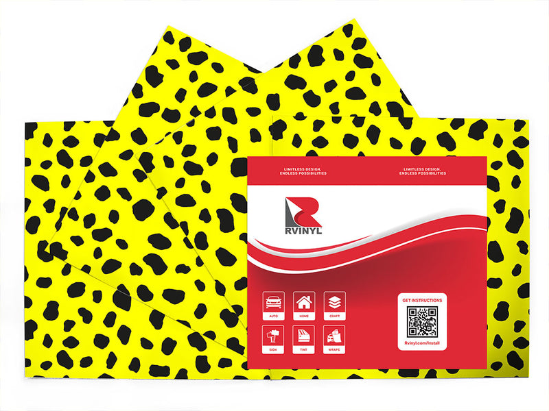 yellow dalmation animal print Craft Vinyl Sheet Pack