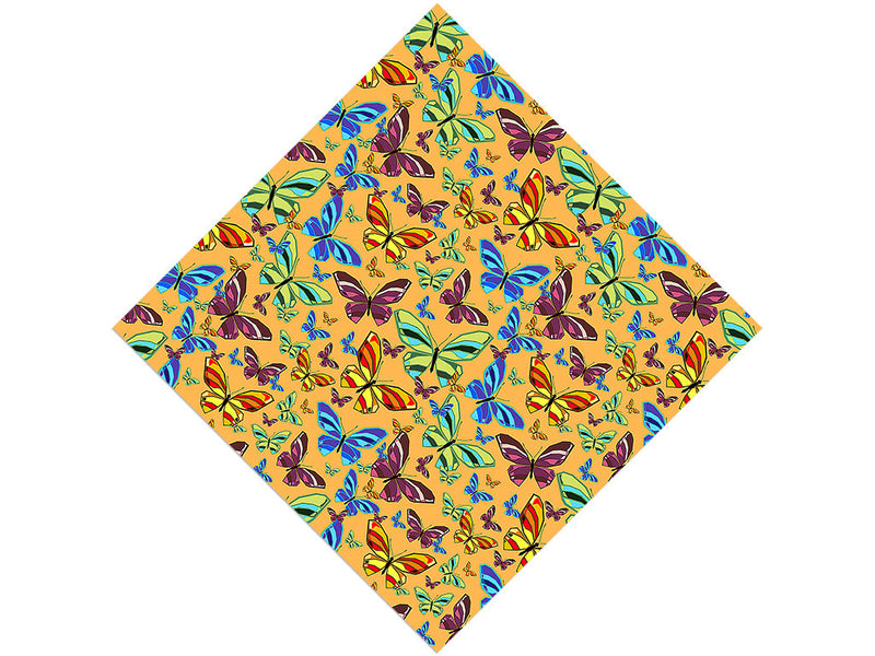 Yellow Flutter Bug Vinyl Wrap Pattern