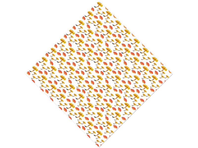 Yellow Foot Fun Mushroom Vinyl Wrap Pattern