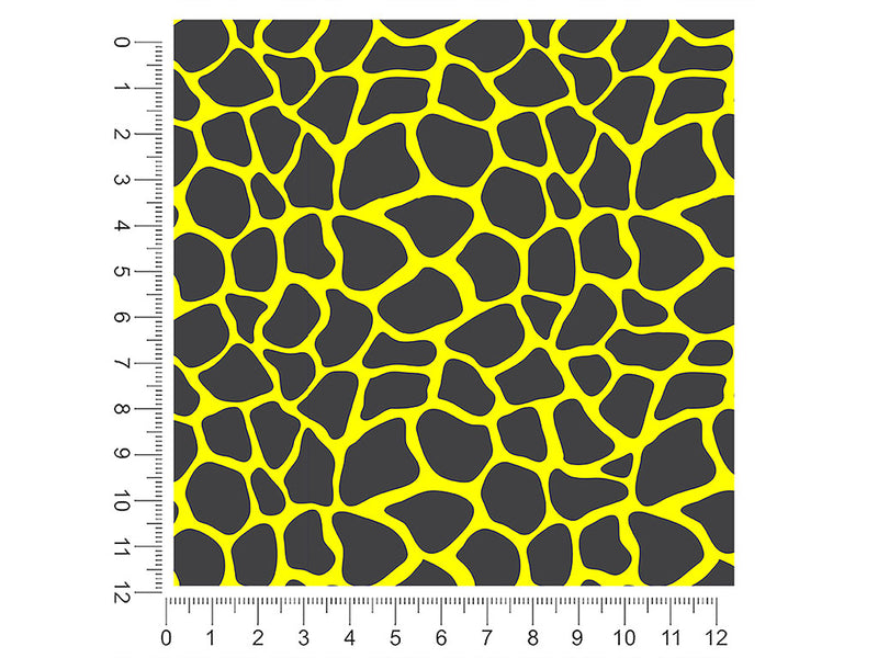 yellow giraffe animal print 1ft x 1ft Craft Sheets
