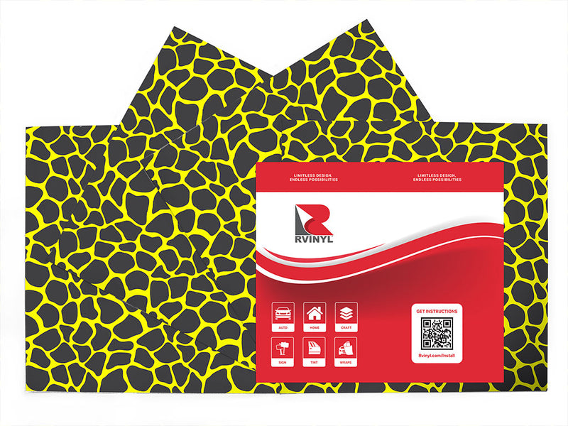 yellow giraffe animal print Craft Vinyl Sheet Pack
