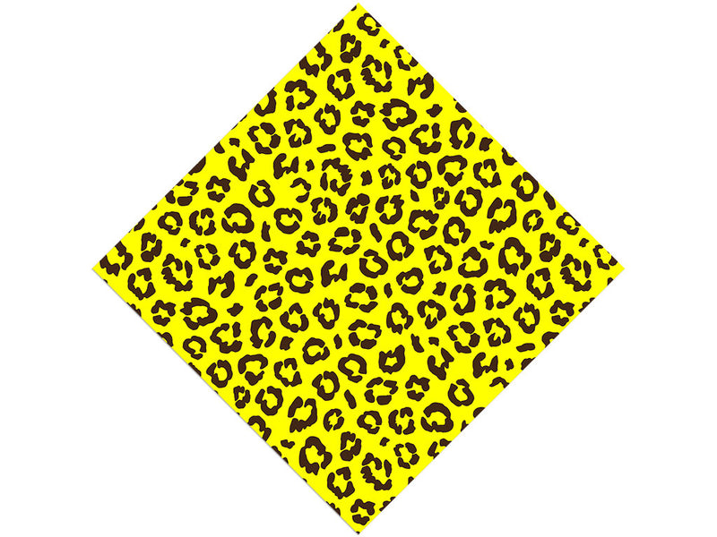 Yellow Leopard Vinyl Wrap Pattern