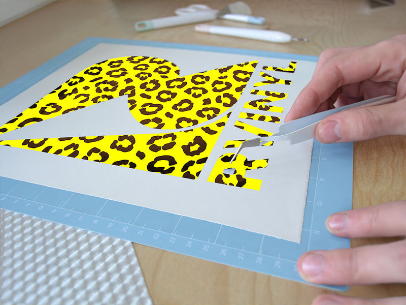 yellow leopard animal print Easy Weed Craft Vinyl