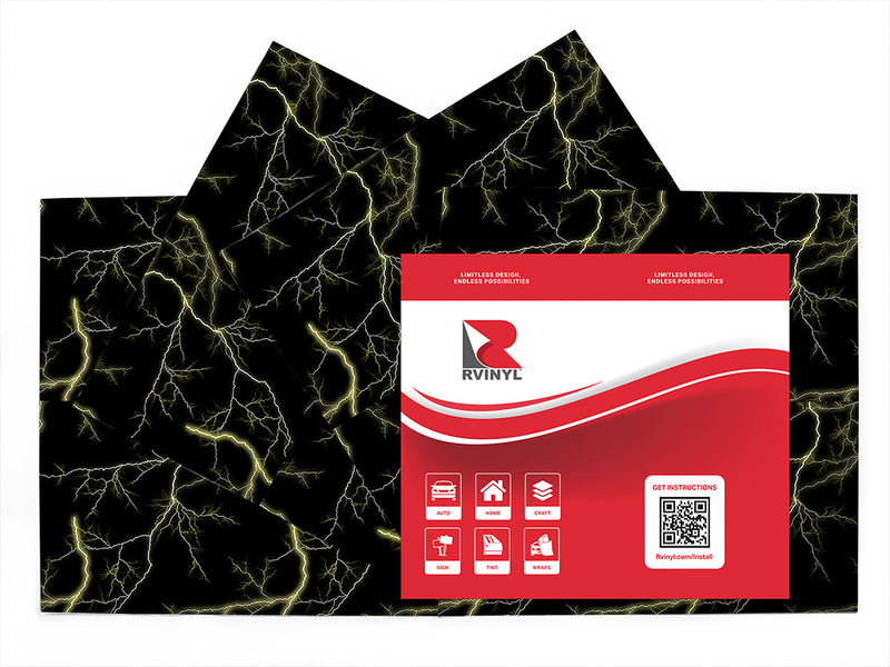 yellow lightning lightning Craft Vinyl Sheet Pack