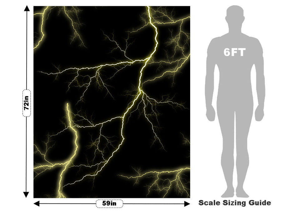 Yellow Lightning Vehicle Wrap Scale~Rwraps Series 914 Yellow Lightning Measurements~2