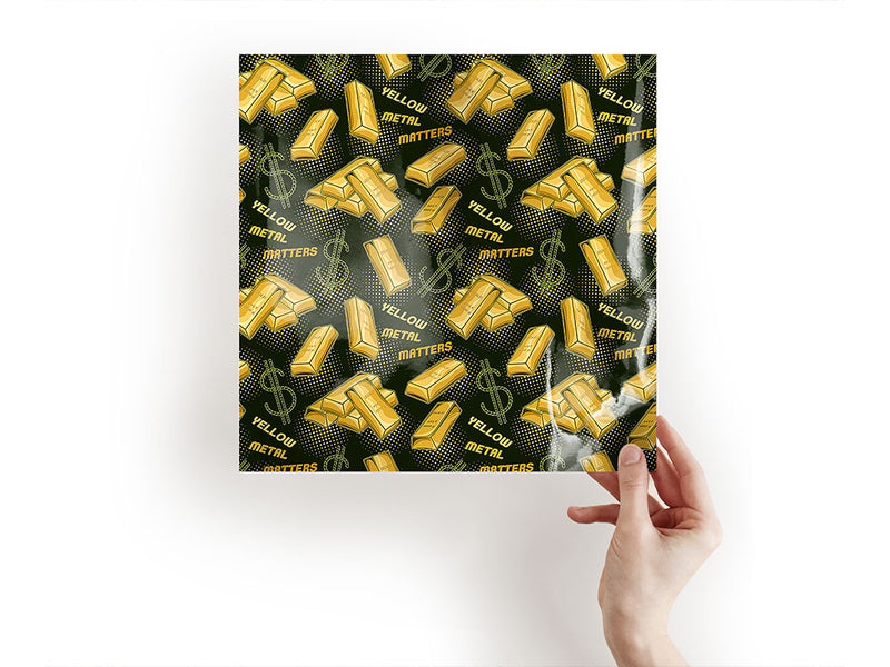 yellow metal bling Craft Sheets
