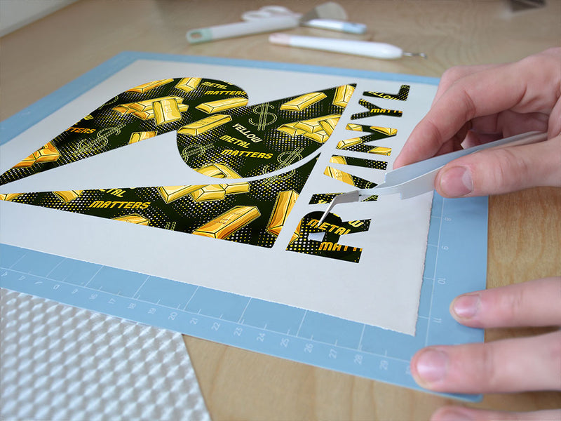 yellow metal bling Easy Weed Craft Vinyl