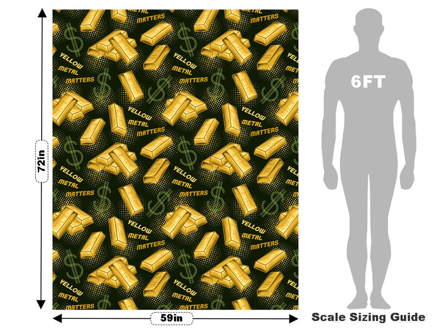 Yellow Metal Bling Vehicle Wrap Scale~Rwraps Series 914 Yellow Metal Bling Measurements~1