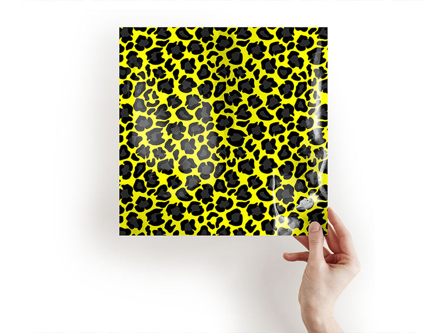 yellow panther animal print Craft Sheets