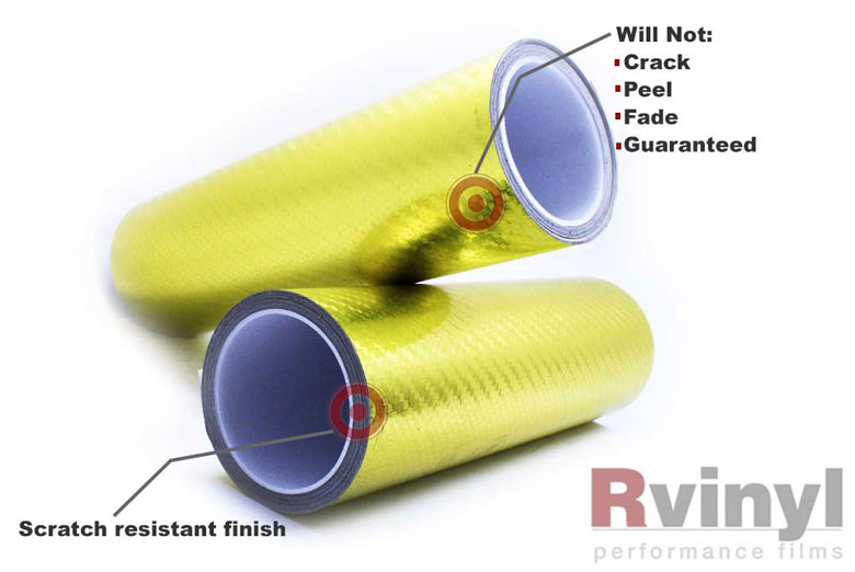 Yellow R3 Carbon Fiber Decal Sheets