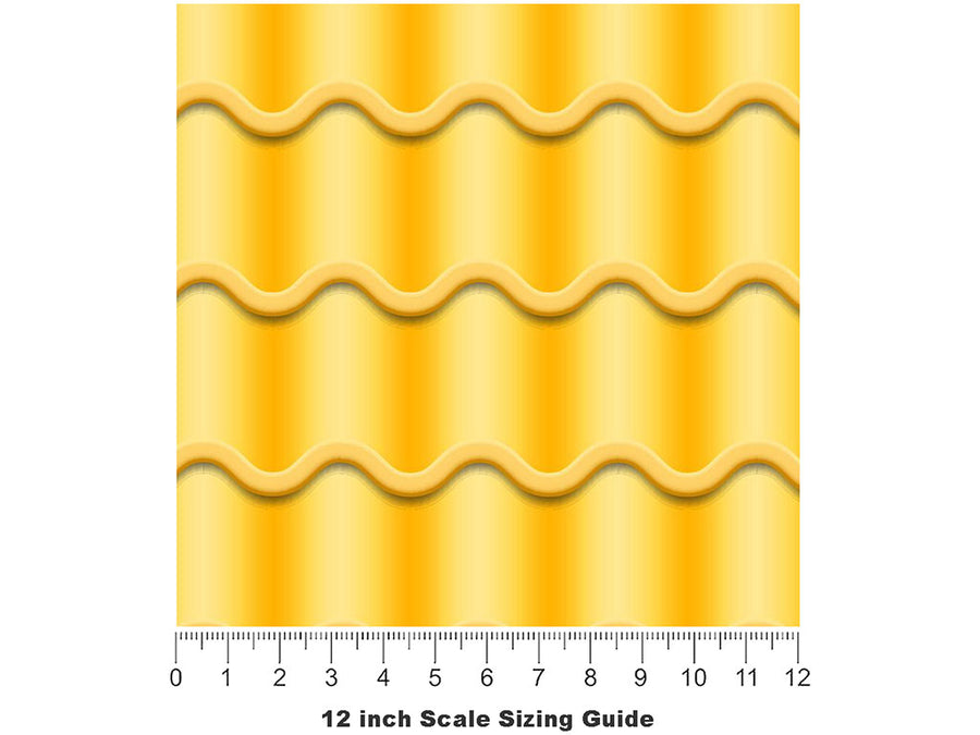 Yellow Tile Vinyl Film Pattern Size 12 inch Scale~Rwraps Yellow Tile Sizing Chart~3