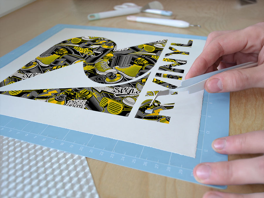 yellow tag graffiti Easy Weed Craft Vinyl