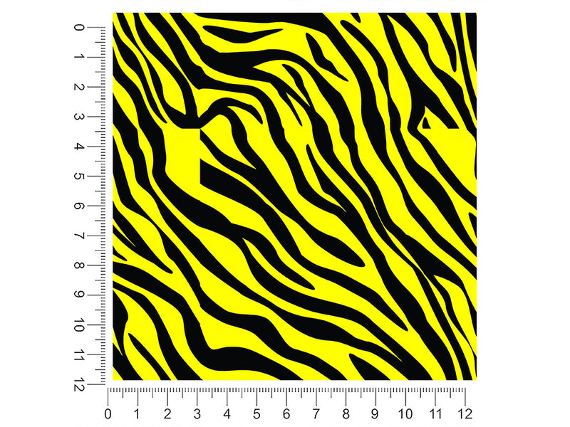 yellow tiger animal print 1ft x 1ft Craft Sheets