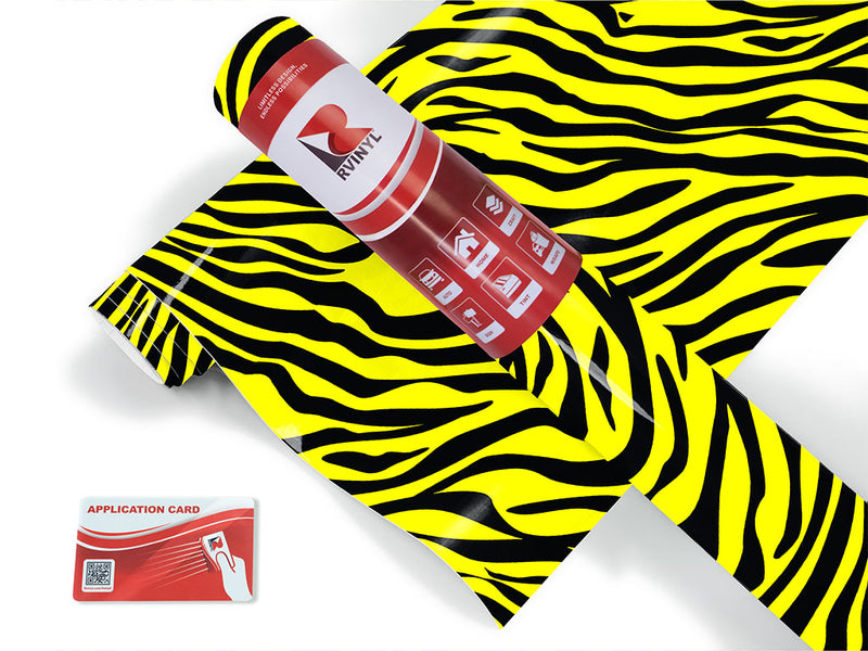 yellow tiger animal print Craft Vinyl Roll
