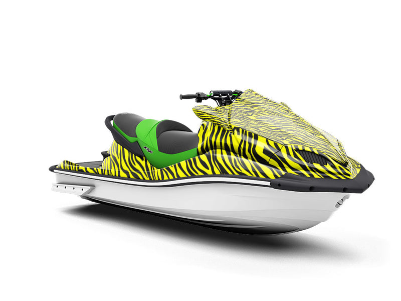 Yellow Tiger Jet Ski Vinyl Customized Wrap