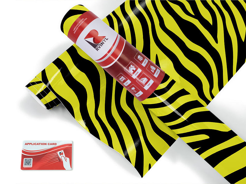 yellow zebra animal print Craft Vinyl Roll