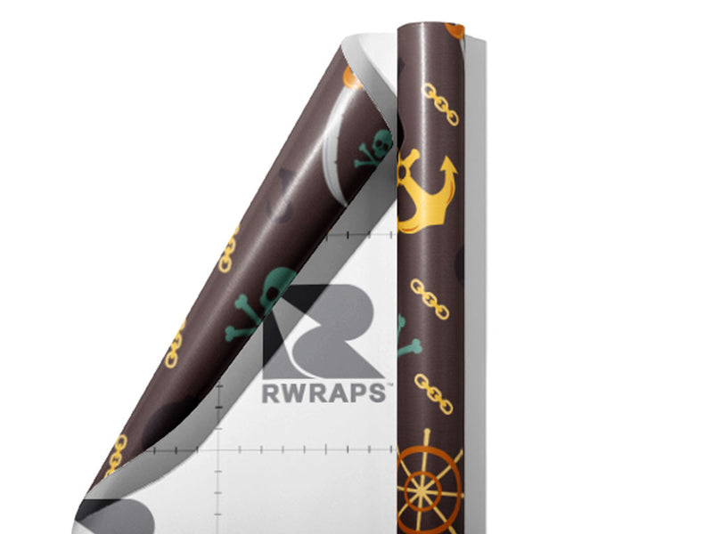 Yoho Yoho Pirate Wrap Film Sheets~Rwraps Series 914 Yoho Yoho Pirate Scrolled Sheet~3