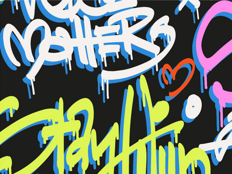 Your Voice Matters Graffiti Vinyl Wrap Pattern~Rwraps Series 914 Digitally Printed Vinyl Wrap~0
