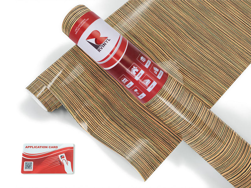 zebrawood wood grain Craft Vinyl Roll