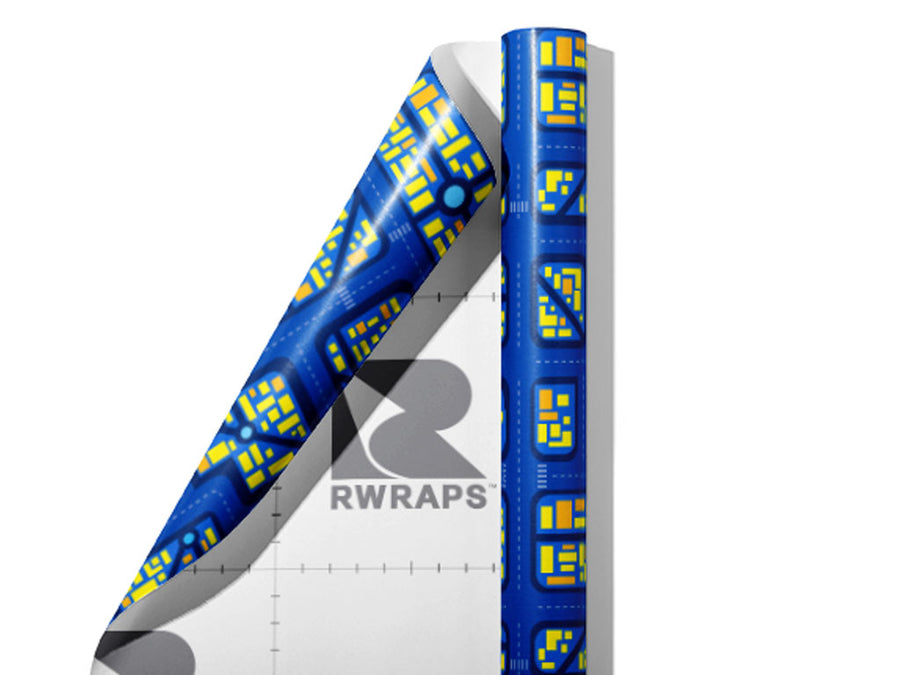 Zigzagging Roads Cityscape Wrap Film Sheets~Rwraps Series 914 Zigzagging Roads Cityscape Scrolled Sheet~3