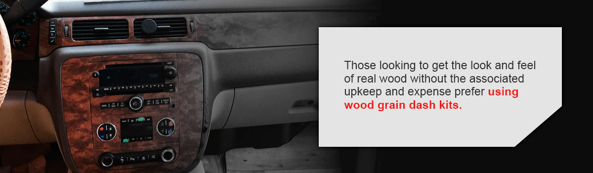 what are wood grain dash kits