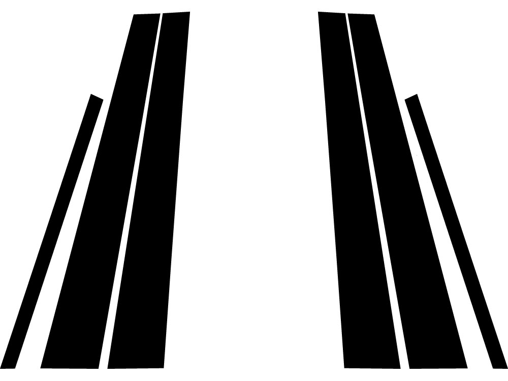 Buick Regal 1997-2004 Gloss Black Pillar Trim Diagram