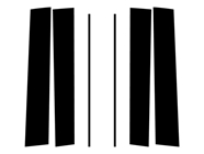 Honda Odyssey 2005-2010 Brushed Aluminum Black Pillar Trim Diagram