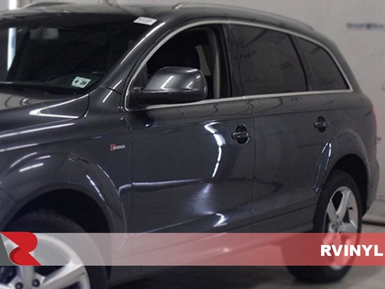 Audi Q7 2007-2015 Brushed Aluminum Black Pillar Trim Covers