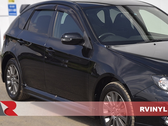 Subaru Impreza 2008-2011 Sedan / Wagon Brushed Aluminum Black Pillar Trims