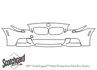 BMW 5-Series 2011-2016 3M Clear Bra Bumper Paint Protection Kit Diagram
