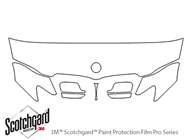 BMW 7-Series 2006-2008 3M Clear Bra Hood Paint Protection Kit Diagram